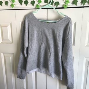 Grey Sweater Crop Top